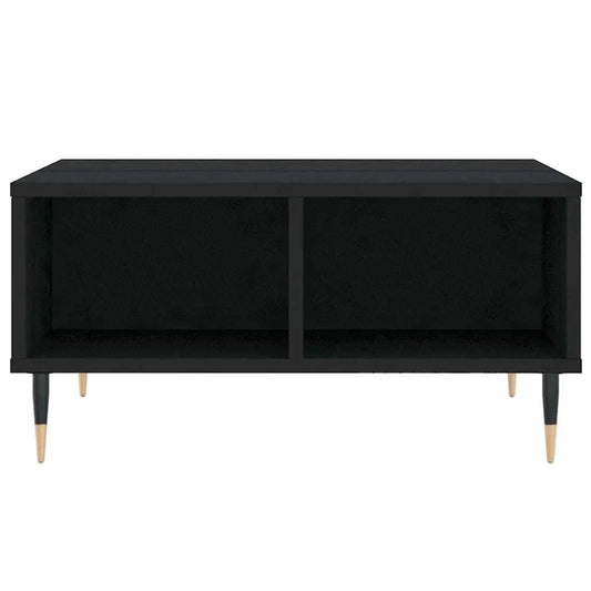 Table basse bois couleur noir - 60x60x30 cm -