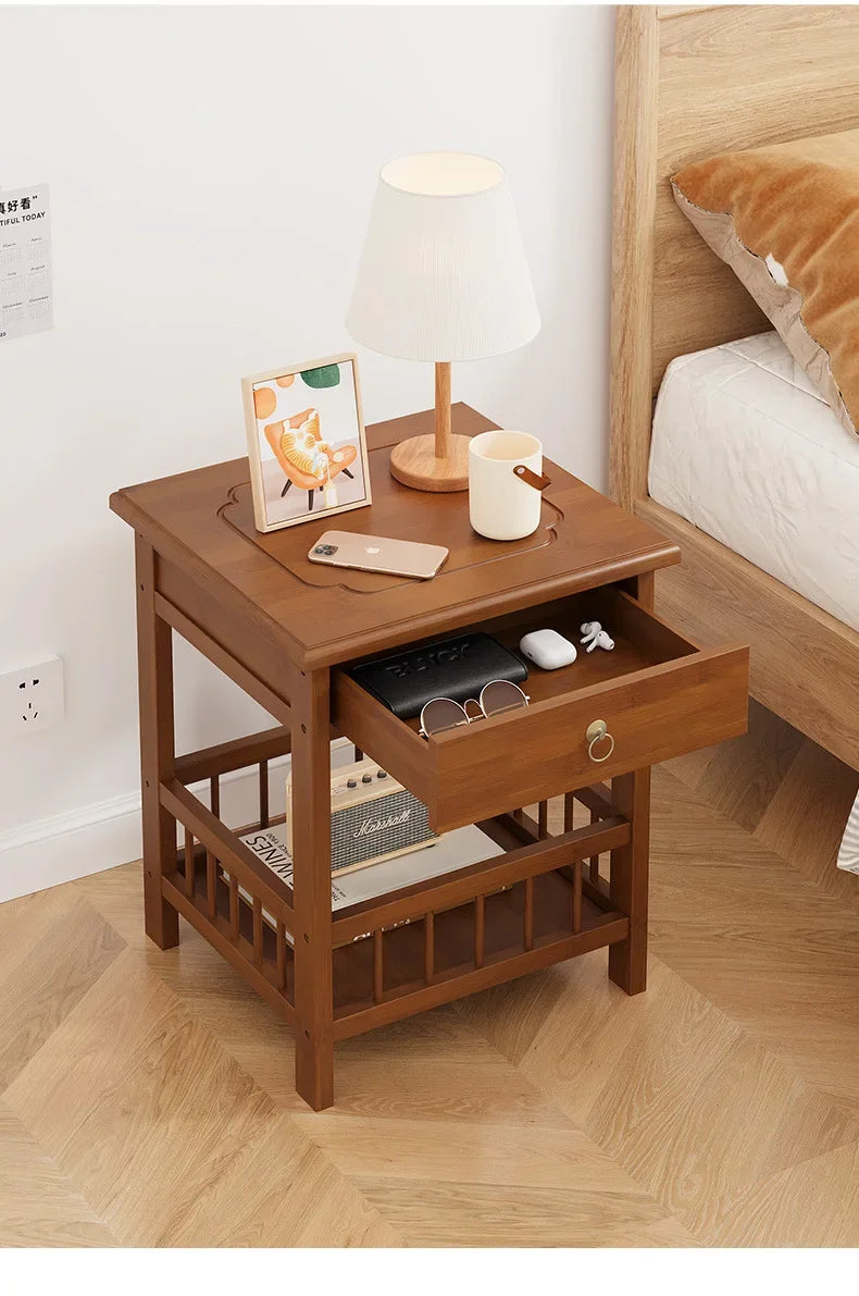 Table de nuit en bambou massif 1 pc -