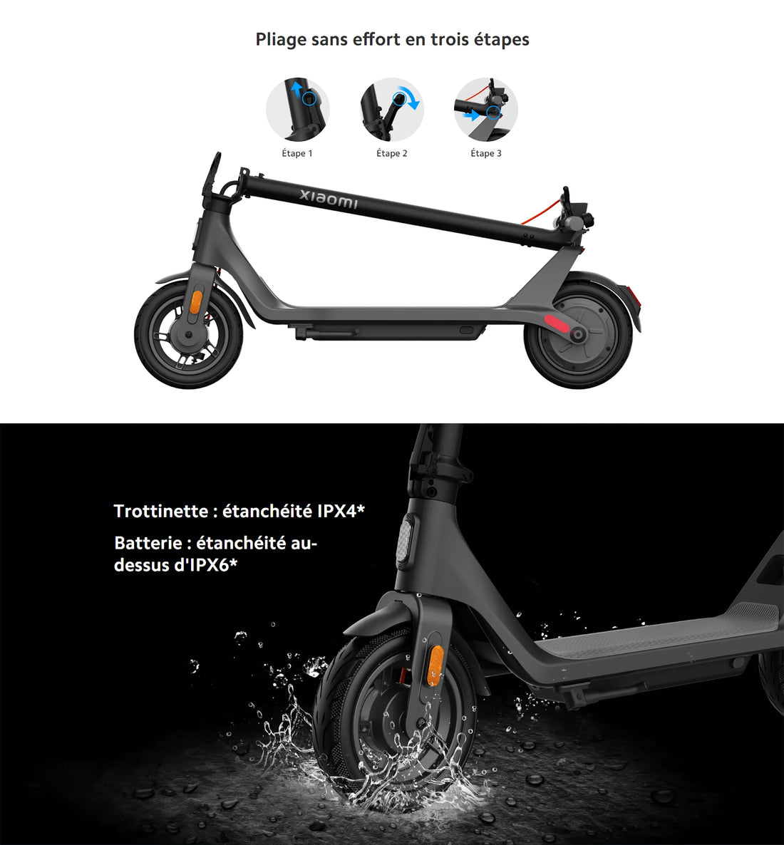 Trottinette électrique Xiaomi Scooter 4 Lite confortable de vitesse 25 km/h max