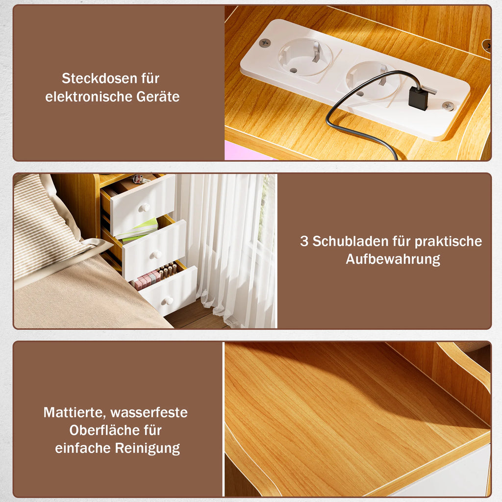 Mini table de chevet compacte - 1Pc -