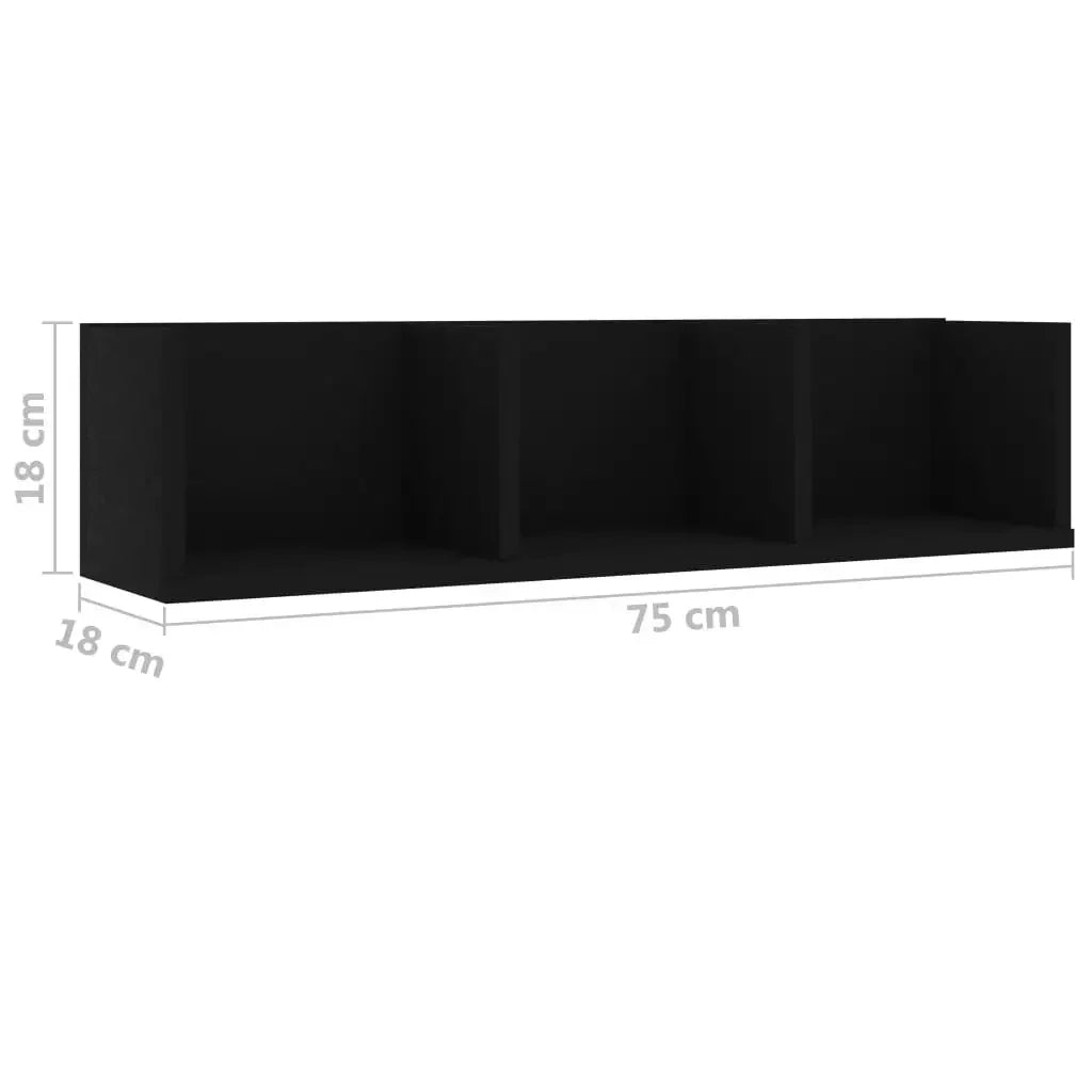 étagère murale bois en 3 parties 75x18x18 cm -