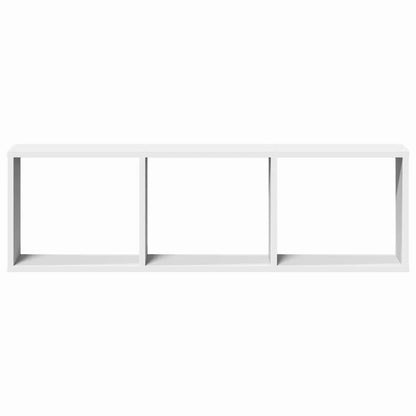 étagère murale blanc en 3 parties carrés 100x16x30 cm -