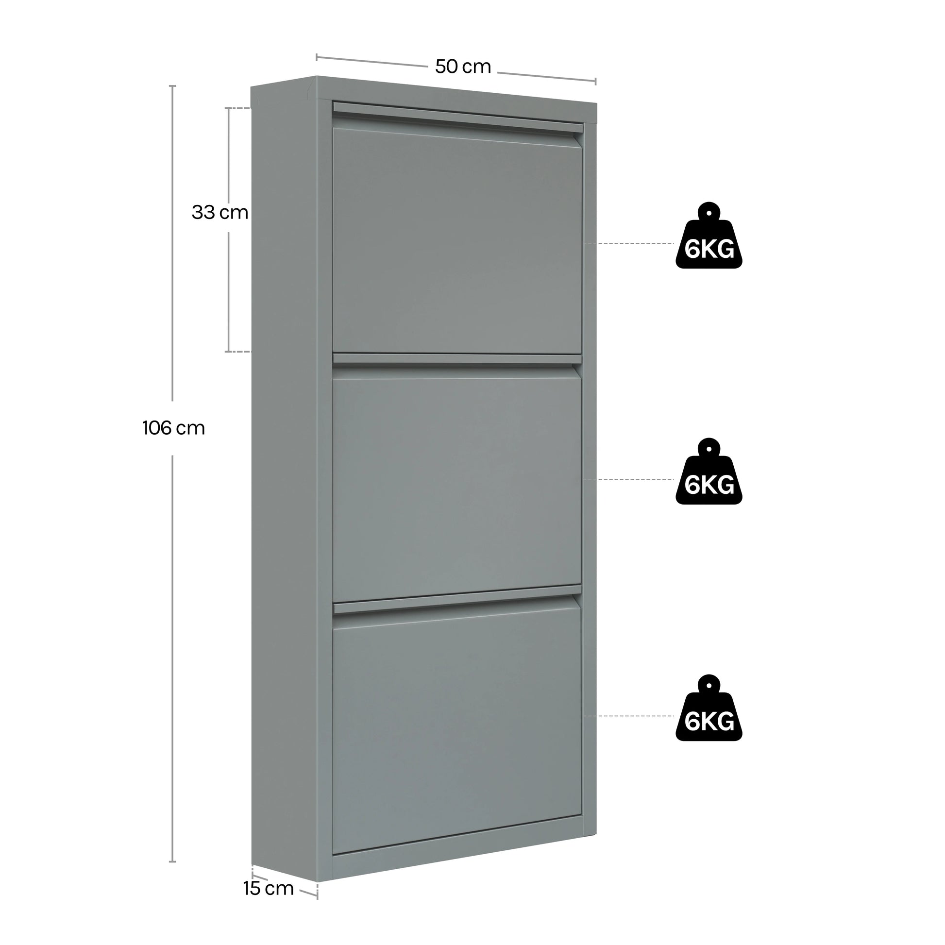 Étagère chaussures solide de 50x106x15cm -