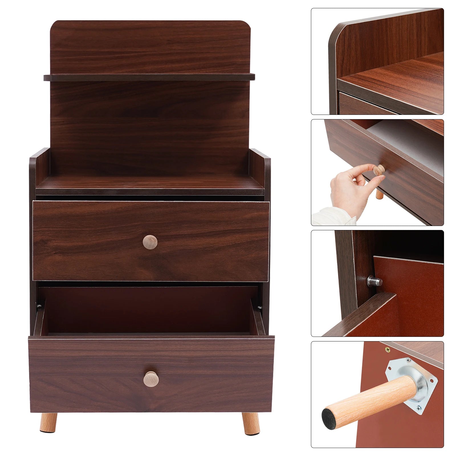 Table de nuit bois massif compacte -