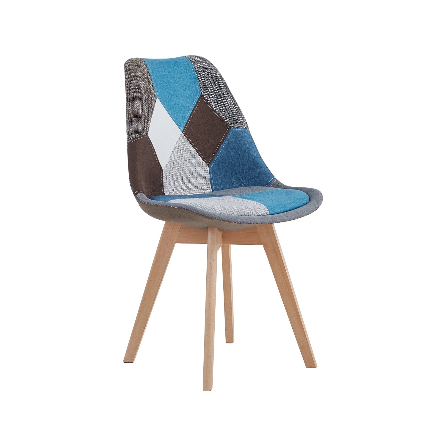 Chaise salle à manger coloré avec pieds en bois 4 pièces ensembles -