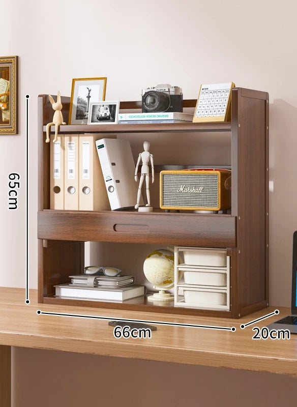 étagère bureau rangement moderne en bois - A-3-Couches