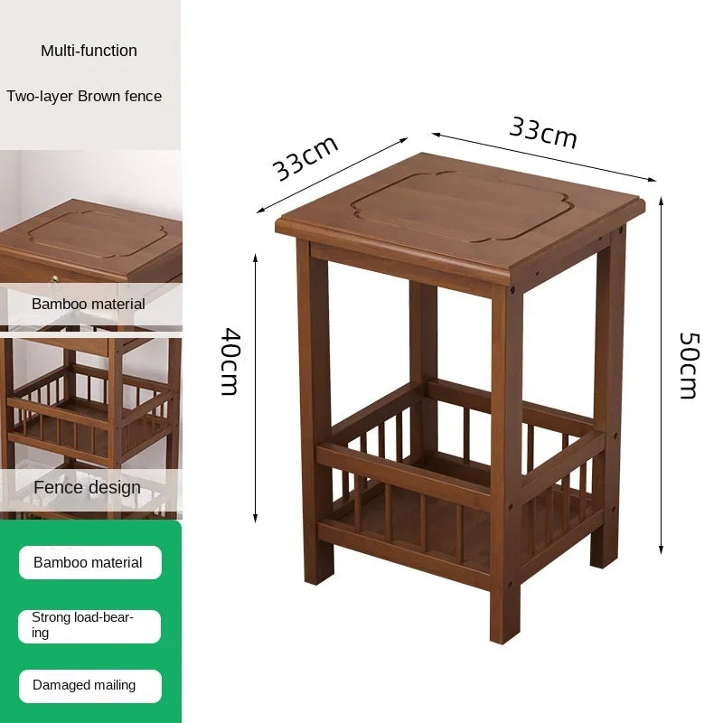 Table de nuit en bambou massif 1 pc - A1