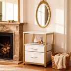 Table de nuit avec revêtement solide - Rouge