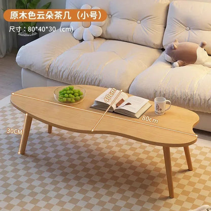 Table basse noyer nordique pour petit appartement - Walnut 80 x 40 x 30cm