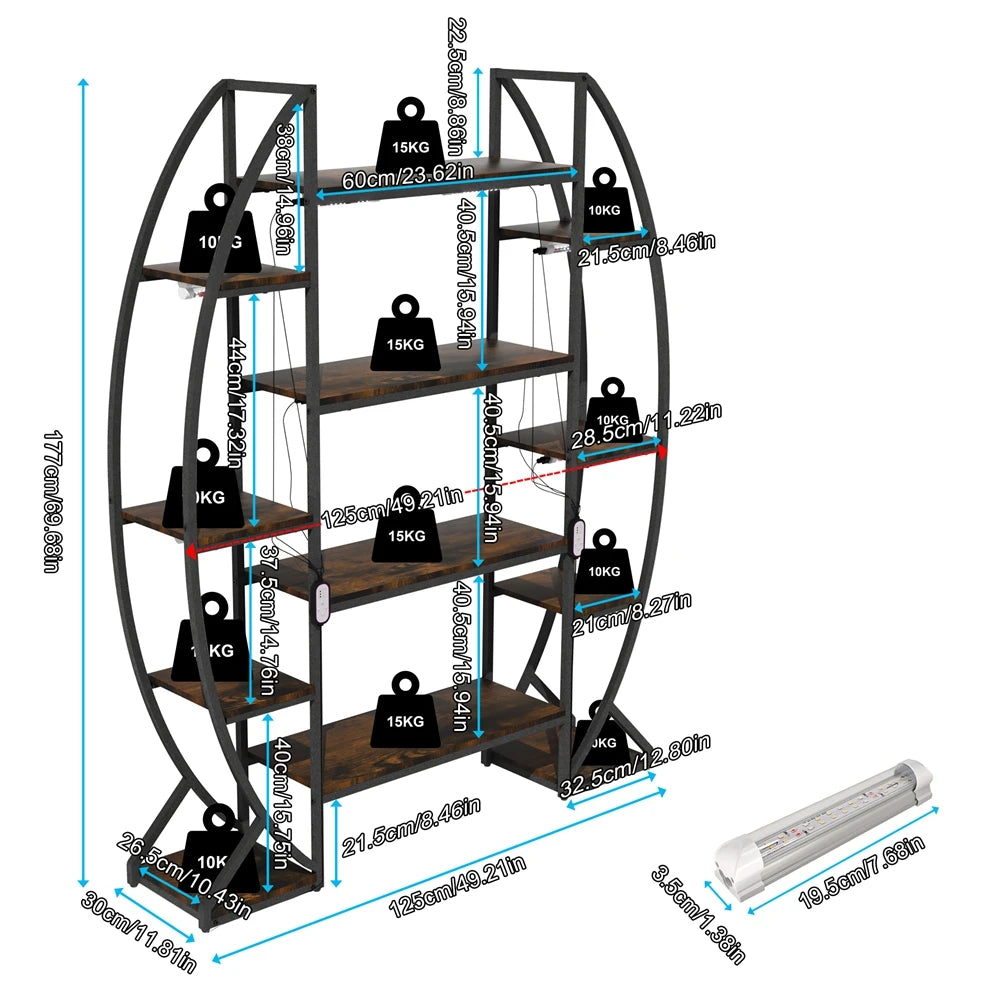 Étagère plante design demi lune -