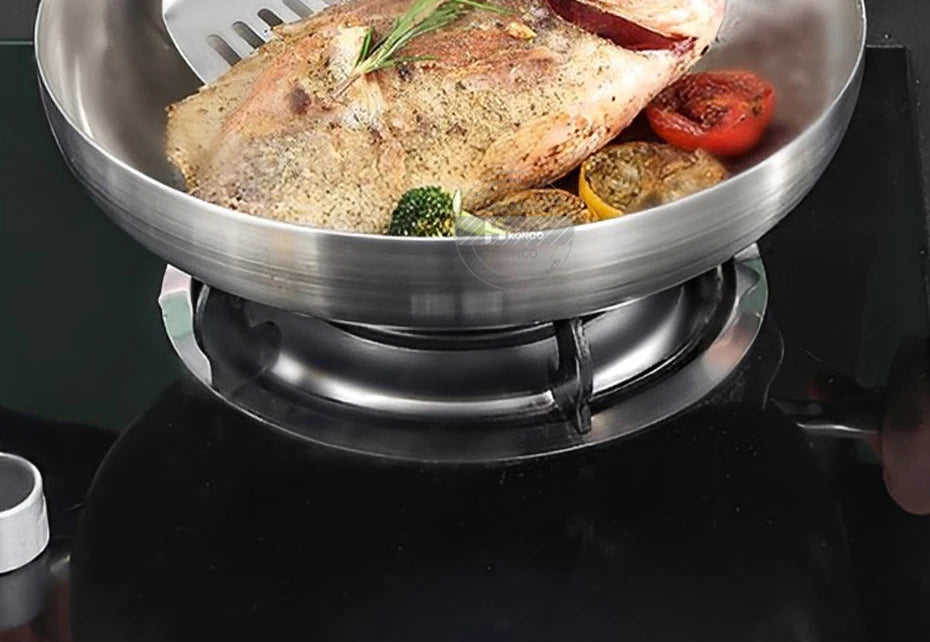 Poêle inox pour plat signature -