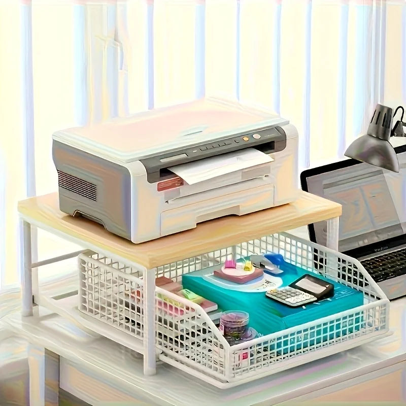 Étagère café sophistiqué avec tiroir métallique -