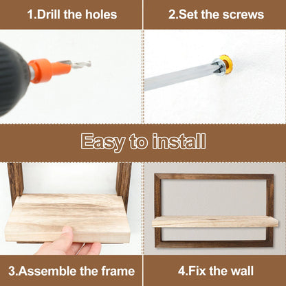 étagère murale carré 2 Pcs -