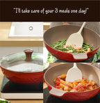 Poêle céramique à poignée anti brulure -