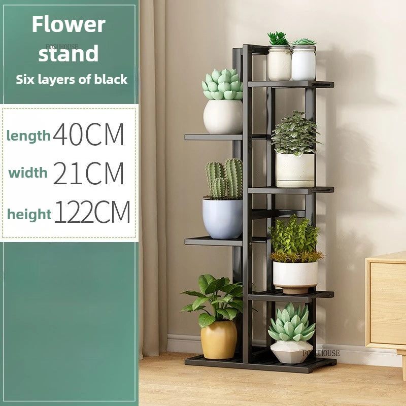 Étagère plante en bois massif pour balcon - AC