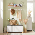 Meuble à chaussure avec siège, penderie de qualité -