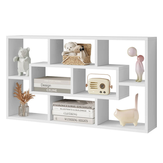 étagère murale cadre blanche 85x16x48cm -