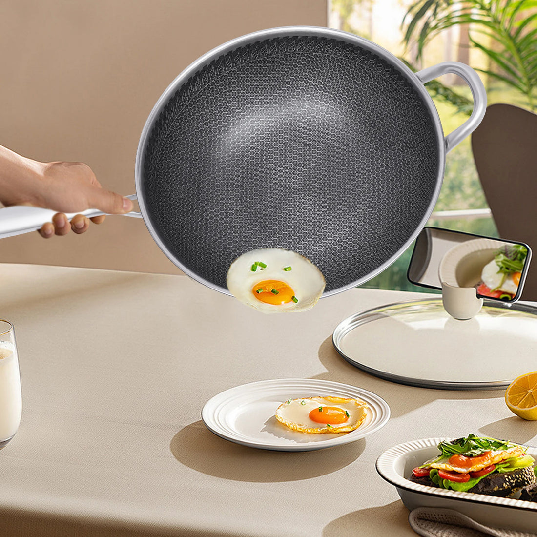 Poêle inox pas cher original -