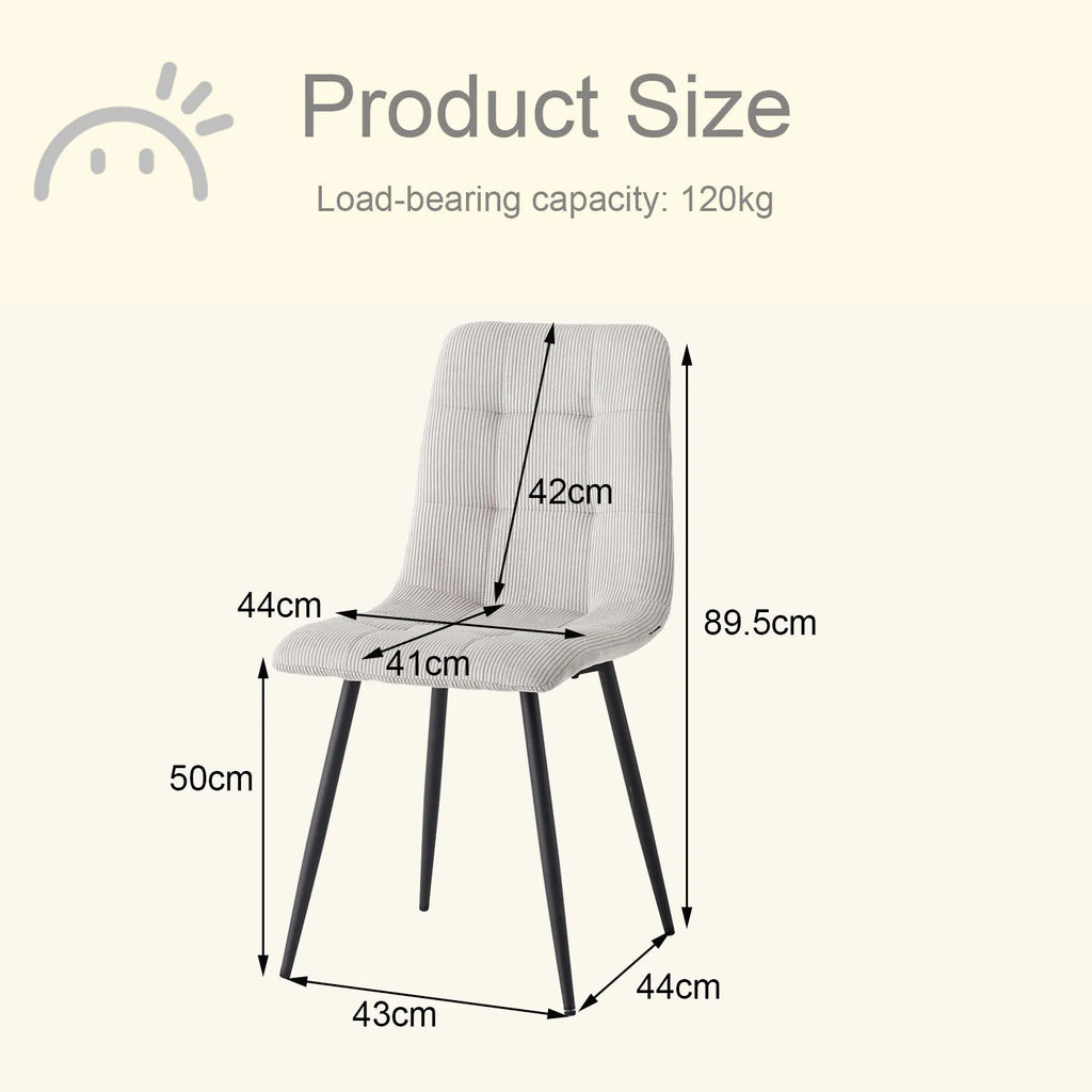 Chaise salle à manger gris tendance lot de 2/4/6 -