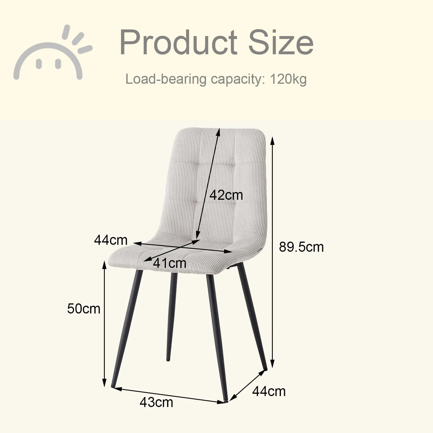 Chaise salle à manger gris tendance lot de 2/4/6 -