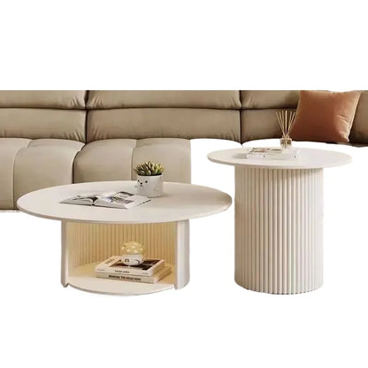 Table basse bois massif ronde de petite talle 2 ensembles - Type 5 50 60