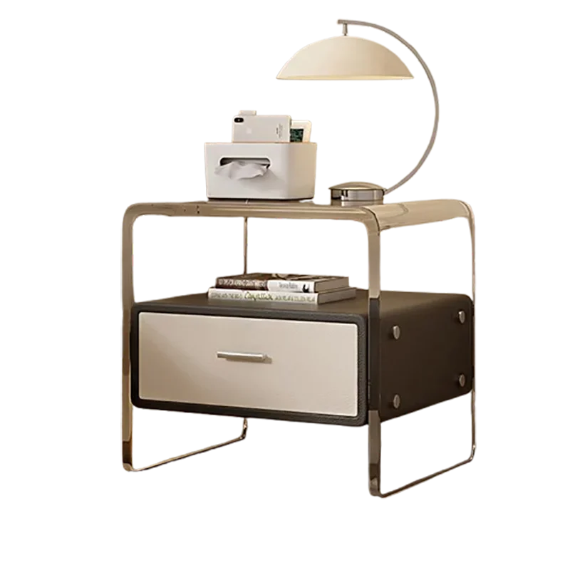 Table de nuit minimaliste en acrylique tendance de luxe -