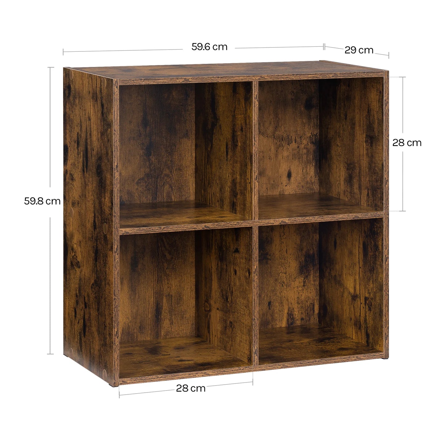 Étagère cube rangement en bois - Marron 29x59.6x59.8cm Étagère cube