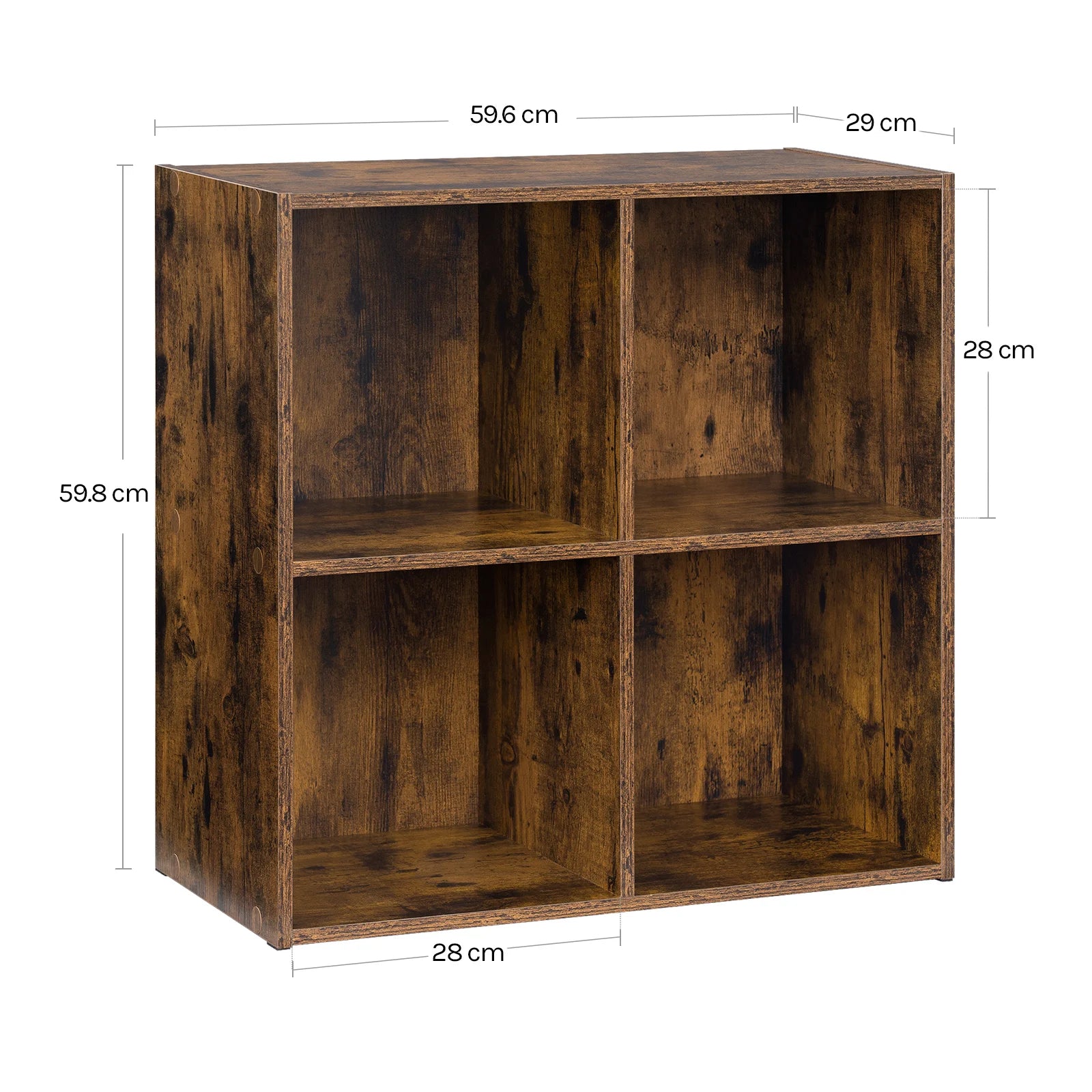 Étagère cube rangement en bois - Marron 29x59.6x59.8cm Étagère cube