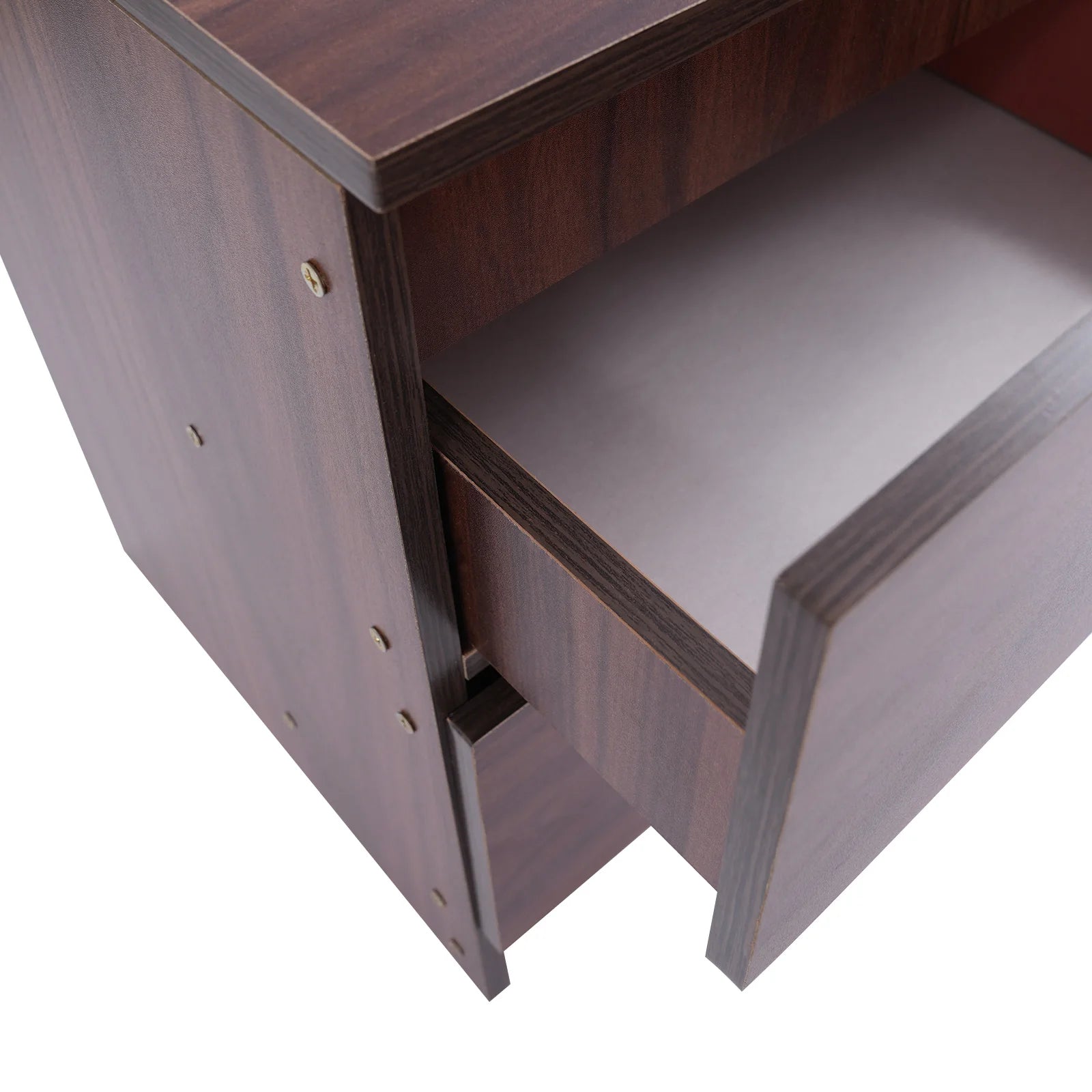 Table de chevet bois massif avec petite commode à 2 tiroirs -