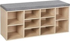 Meuble de rangement pour chaussure avec compartiments 30 X 104 X 48cm - Couleur Bois e Gr Meuble de rangement
