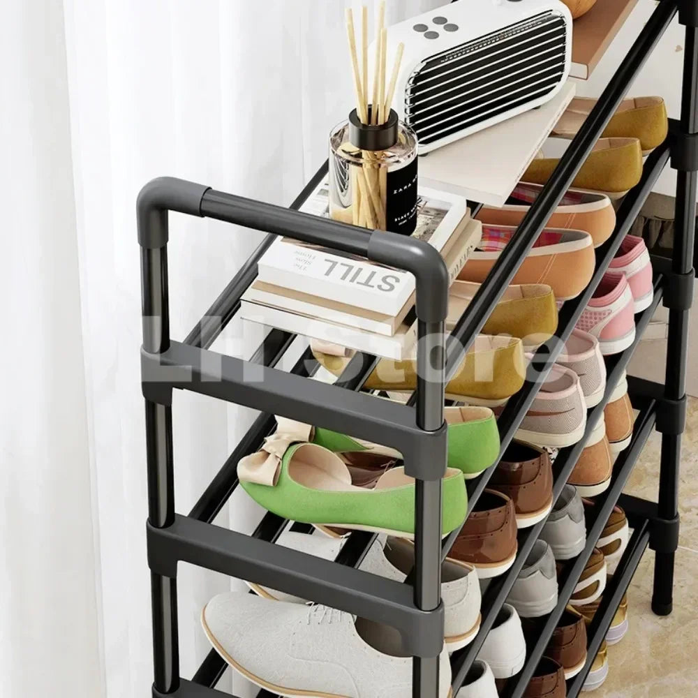 Étagère chaussures en métal à 8 niveaux -