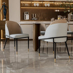 Chaise salle à manger cuir microfibre 2 pièces de luxe -