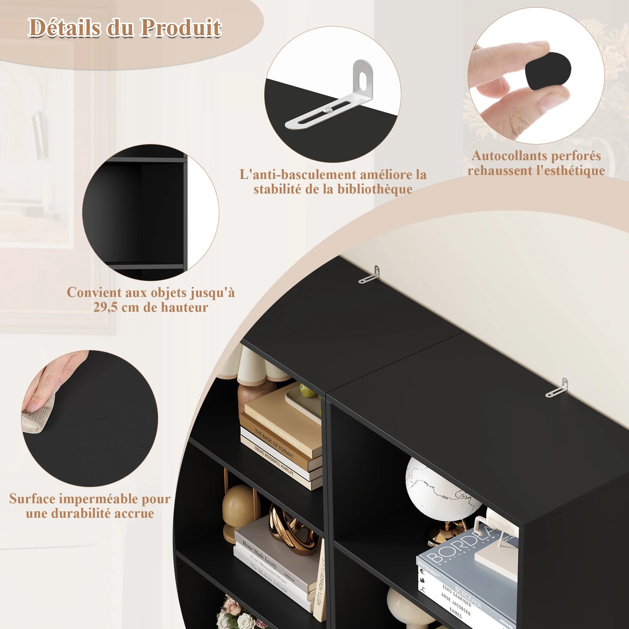 Meuble de rangement à fourniture 48x30x159cm -