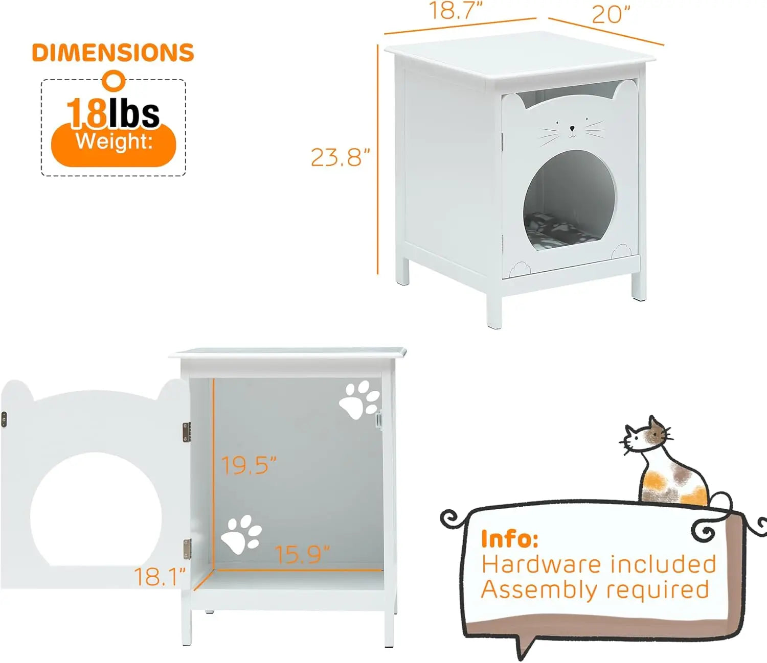 Table de nuit chat de qualité -