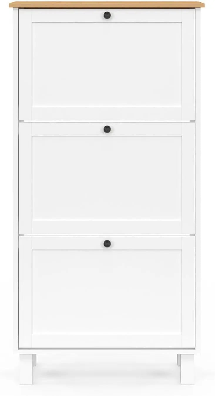 Étagère chaussures d'entrée blanche -