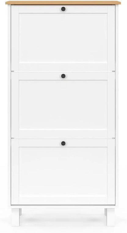 Étagère chaussures d'entrée blanche -