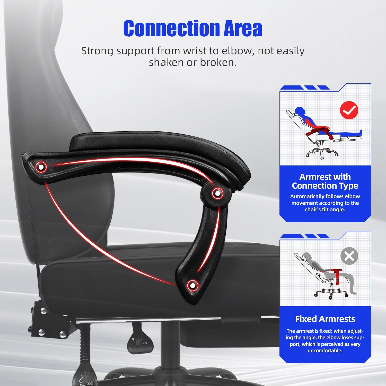 Chaise de bureau gaming ergonomique -