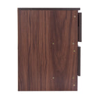 Table de chevet bois massif avec petite commode à 2 tiroirs -