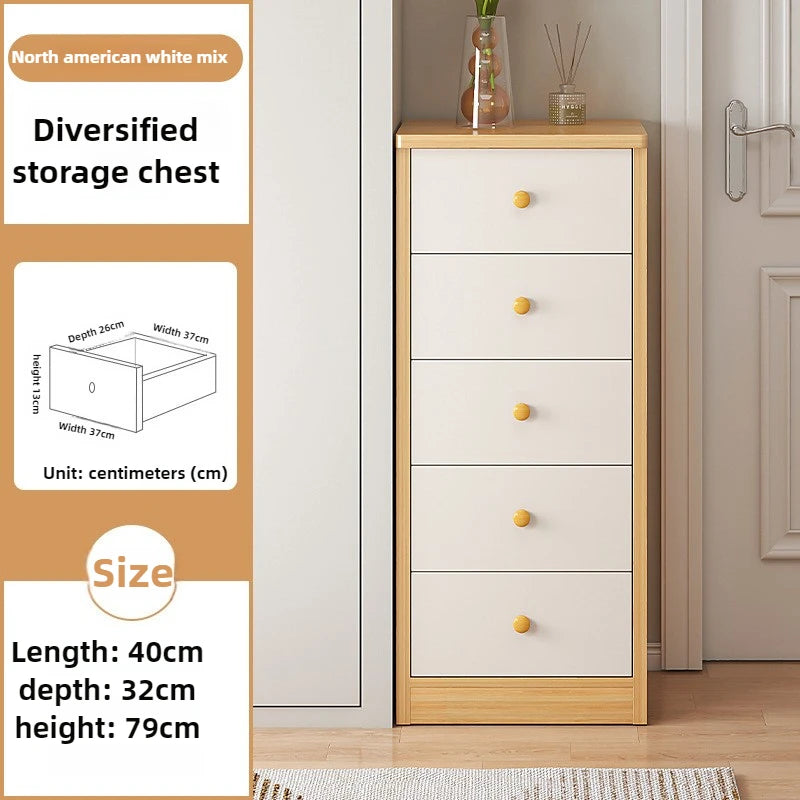 Meuble de rangement moderne antipoussière - Blanc 40x32x79