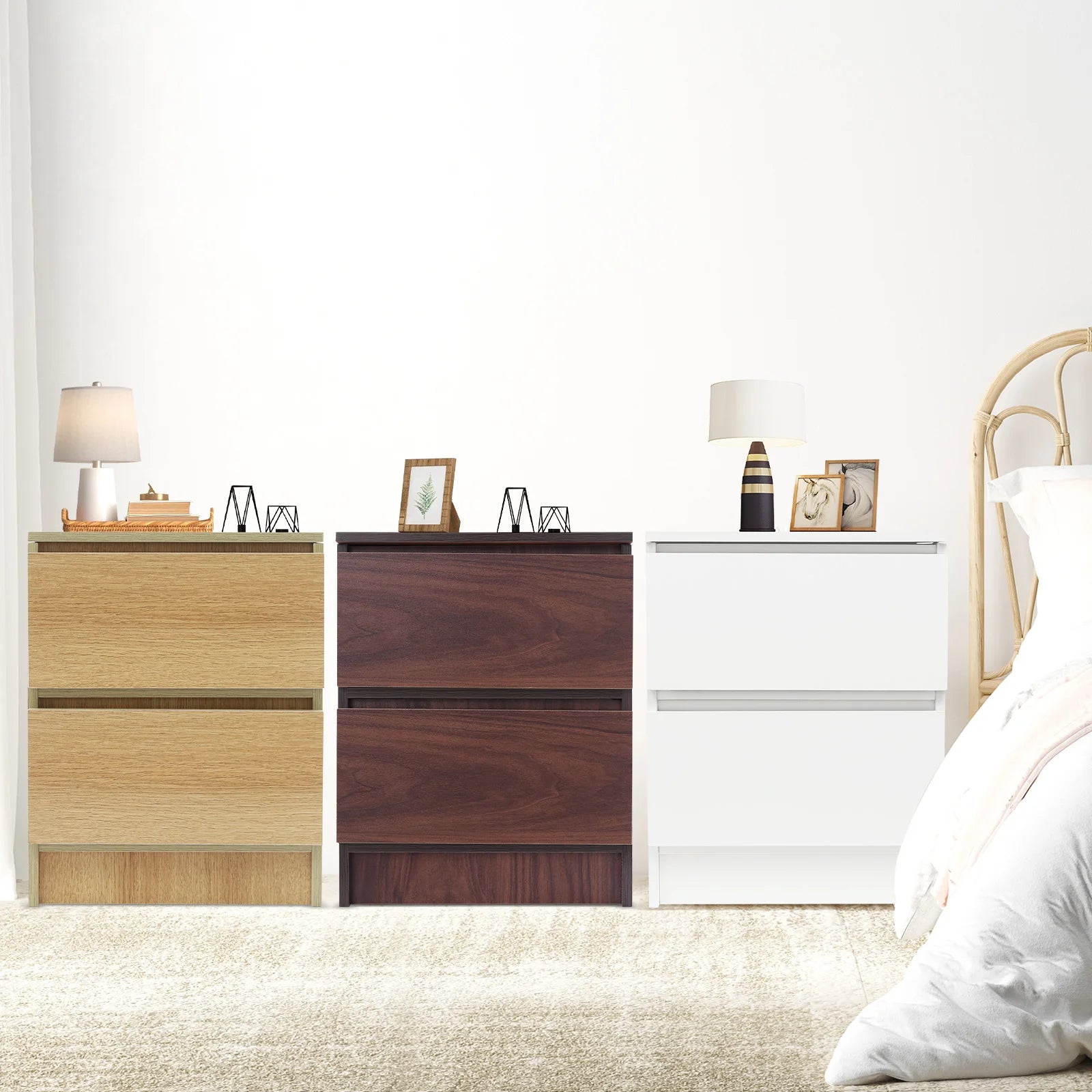 Table de nuit en bois premium 32x30x41cm -