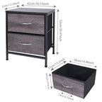 Table de nuit avec structure robuste et 2 tiroirs -