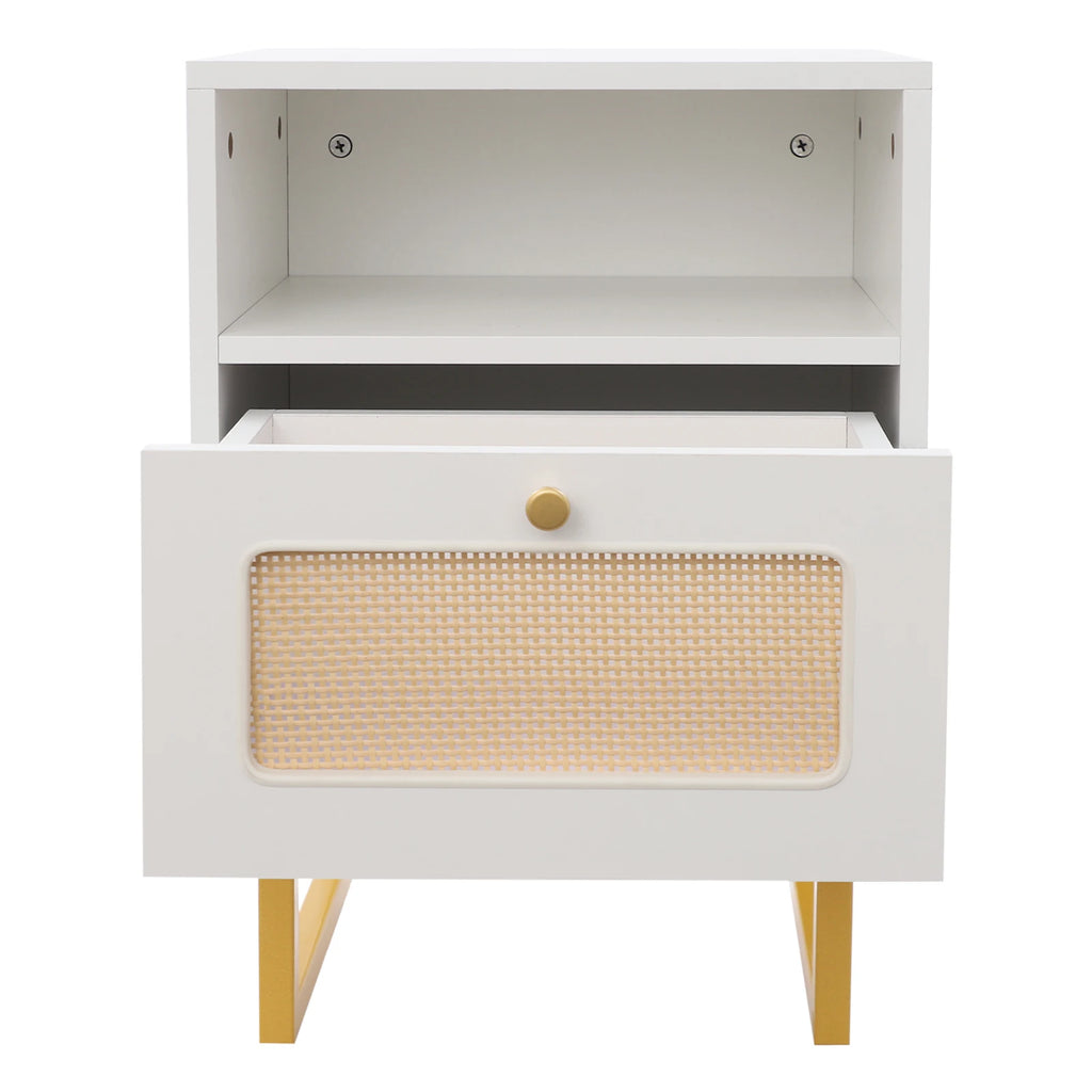 Table de nuit rotin robuste -