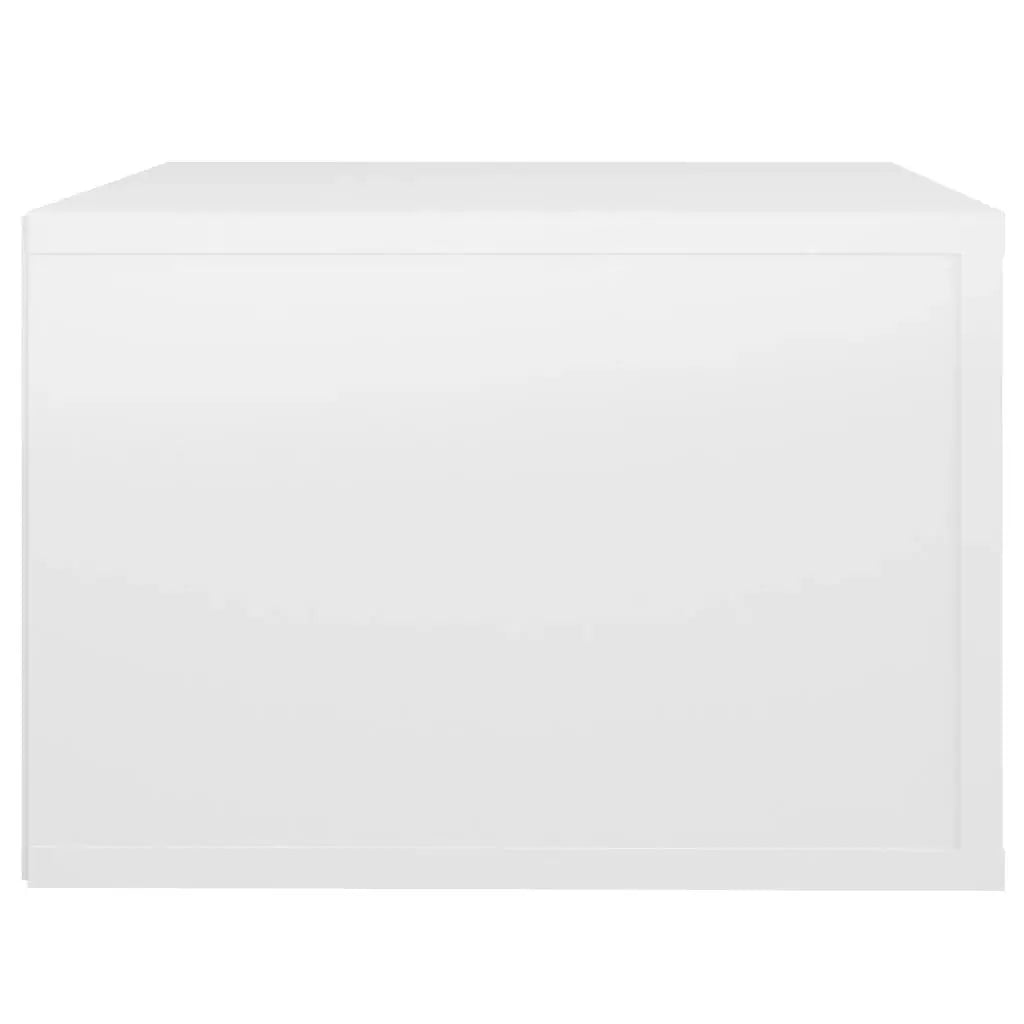 Table de nuit murale blanche à un tiroir 50x36x25cm -