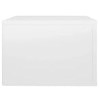 Table de nuit murale blanche à un tiroir 50x36x25cm -