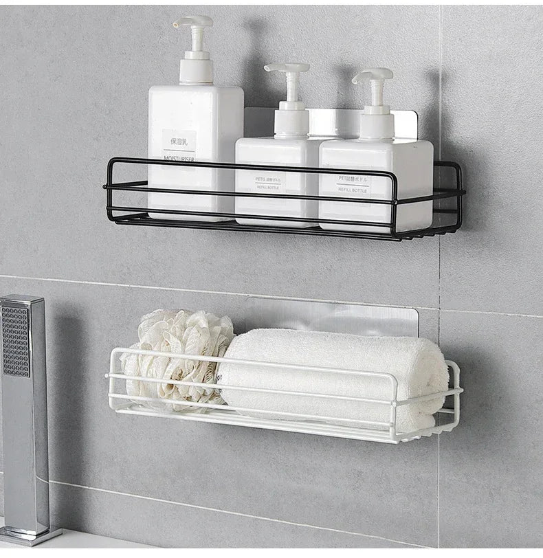 Étagère salle de bain inox d'angle pour douche -