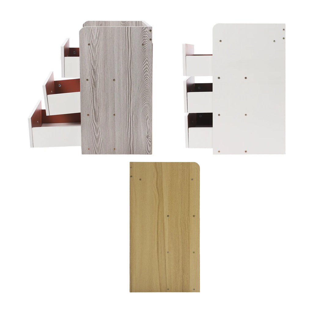 Mini Table de nuit avec poignée et 3 tiroirs -