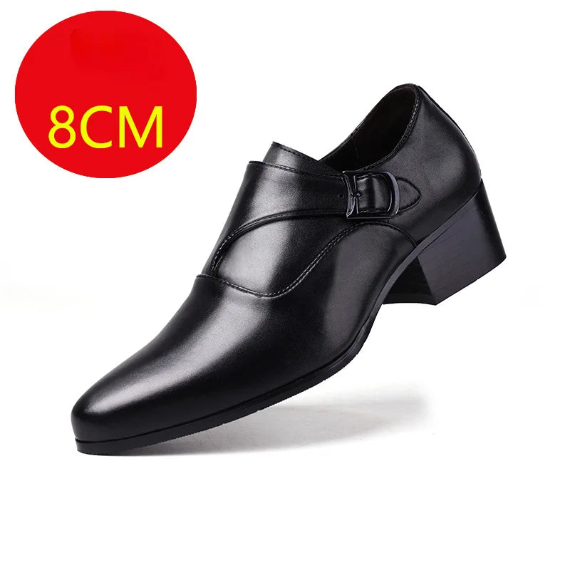 Mocassin Legouverneur | Chaussure pour Homme De Grande Valeur - Noir HT 8cm