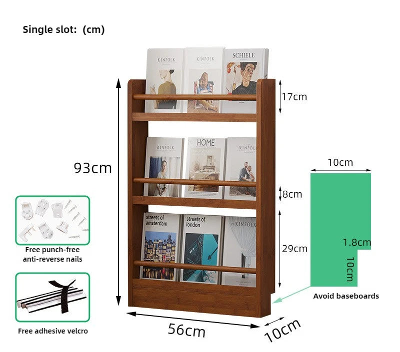 Étagère livre murale ultra-mince - 3 layers 56CM