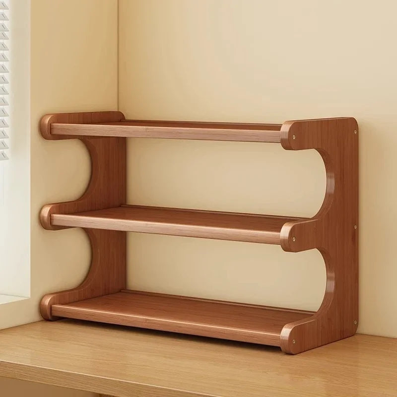 étagère bureau en bois de style présentoir -