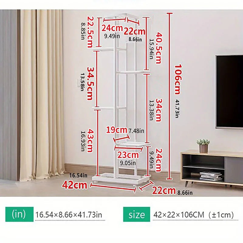 Étagère plante en fer brillant -